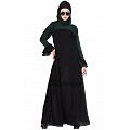 Dual colored abaya- Black and Green Dual colored abaya- Black and Green